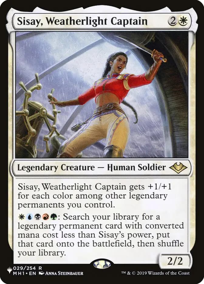 Card image of Sisay, Weatherlight Captain