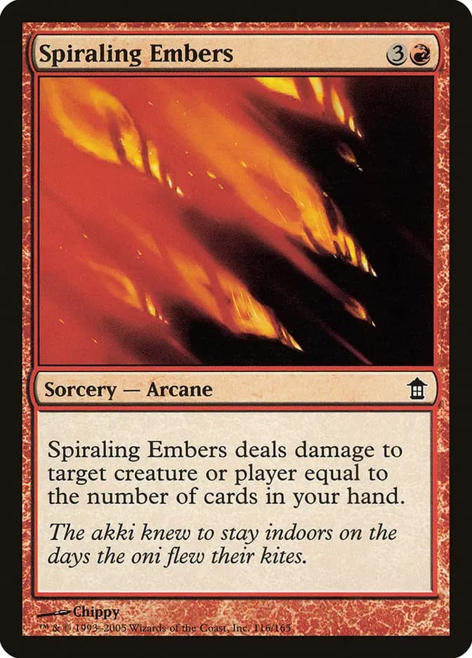 Card image of Spiraling Embers