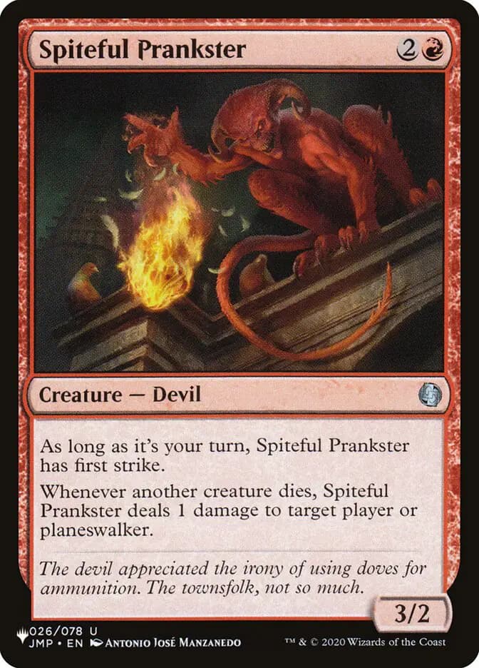 Card image of Spiteful Prankster