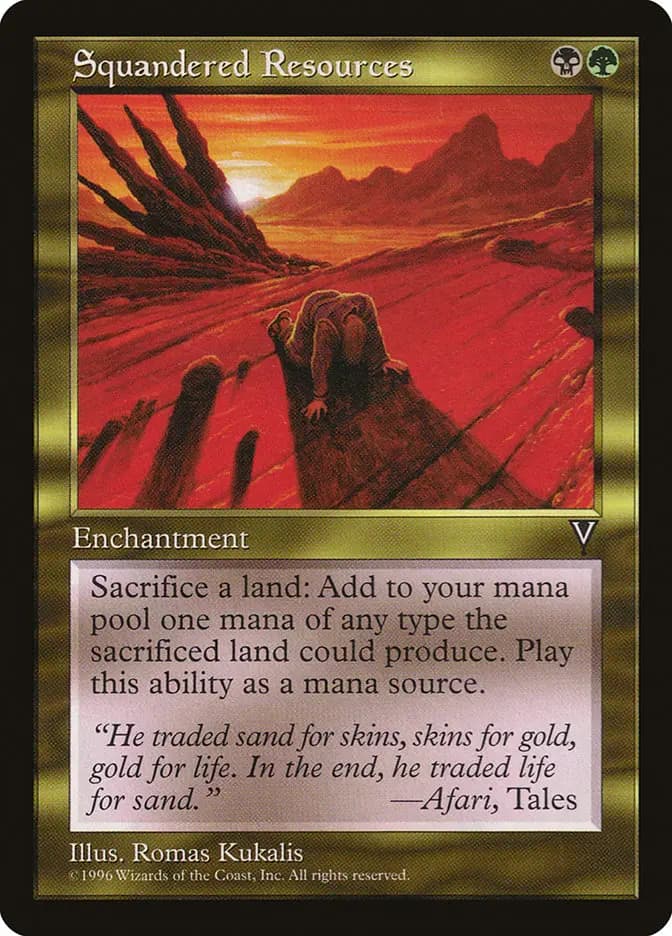 Card image of Squandered Resources