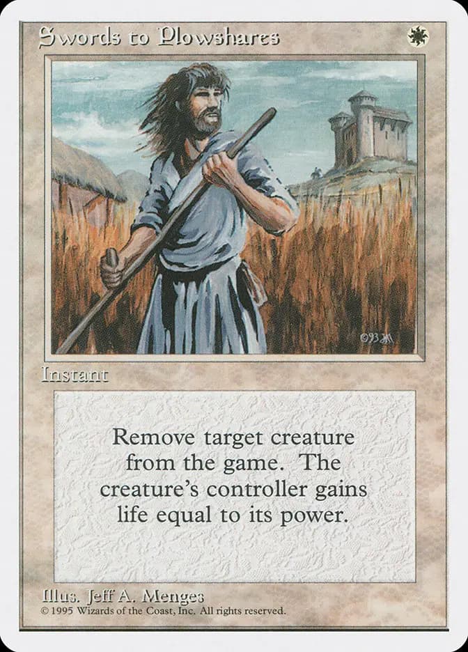 Card image of Swords to Plowshares