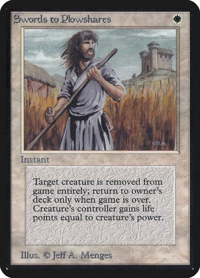 Card image of Swords to Plowshares
