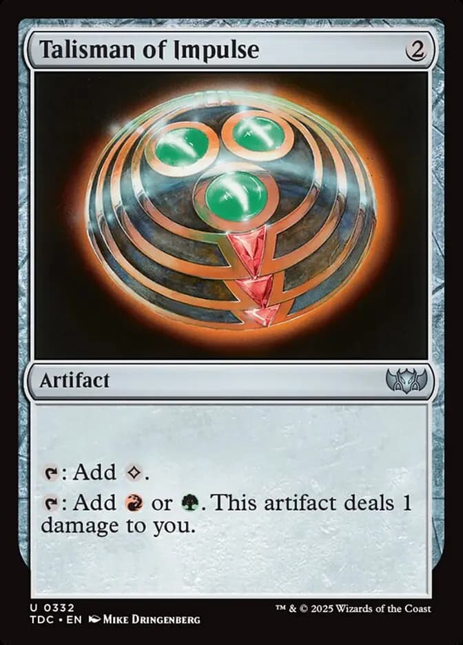 Card image of Talisman of Impulse