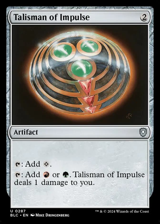 Card image of Talisman of Impulse