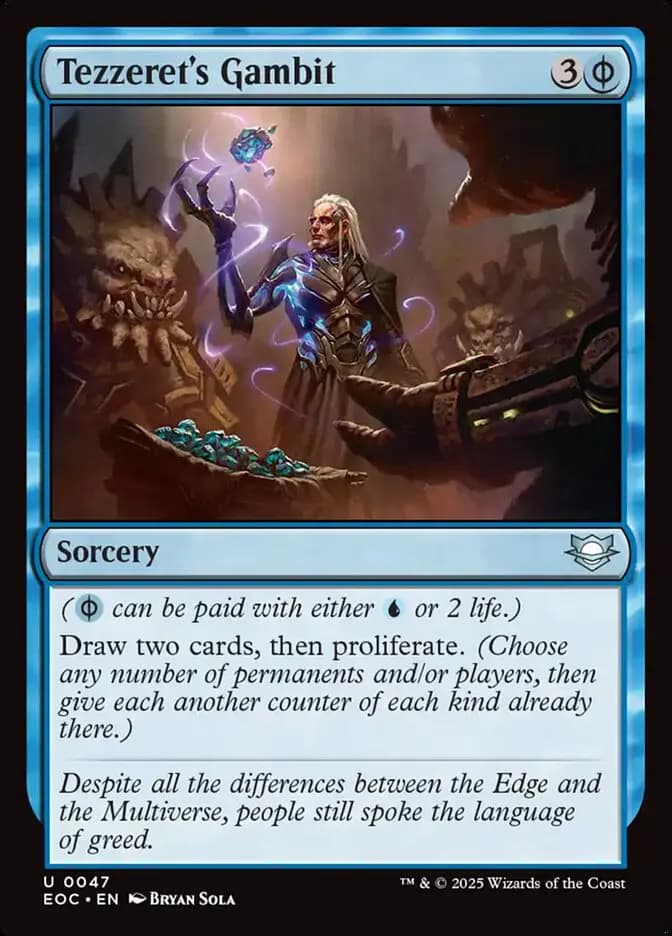 Card image of Tezzeret's Gambit
