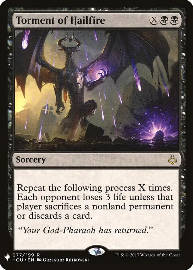Card image of Torment of Hailfire