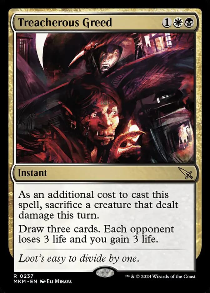 Card image of Treacherous Greed