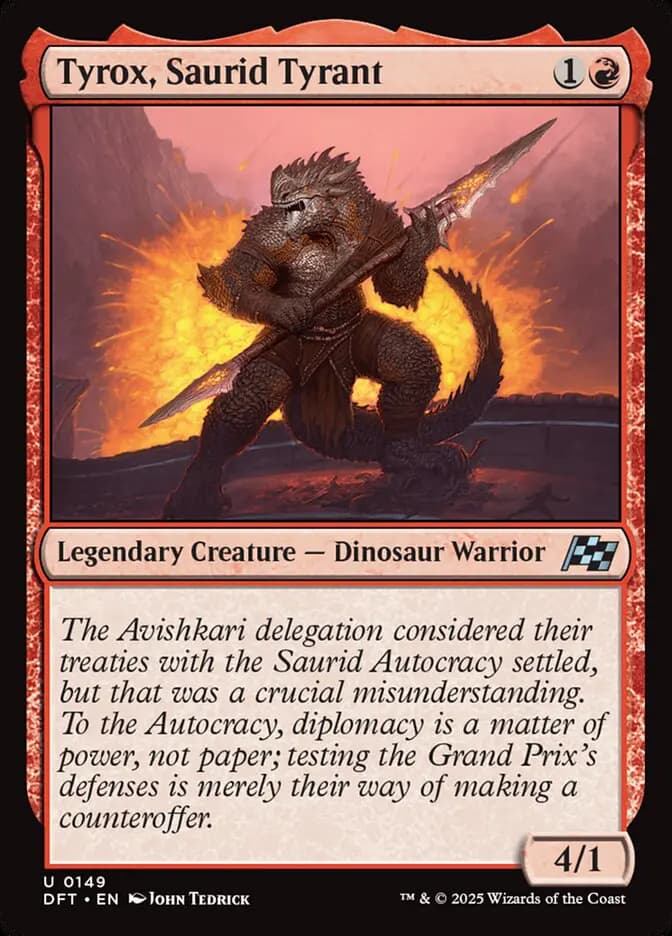 Card image of Tyrox, Saurid Tyrant