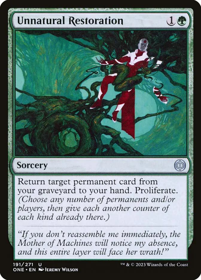 Card image of Unnatural Restoration