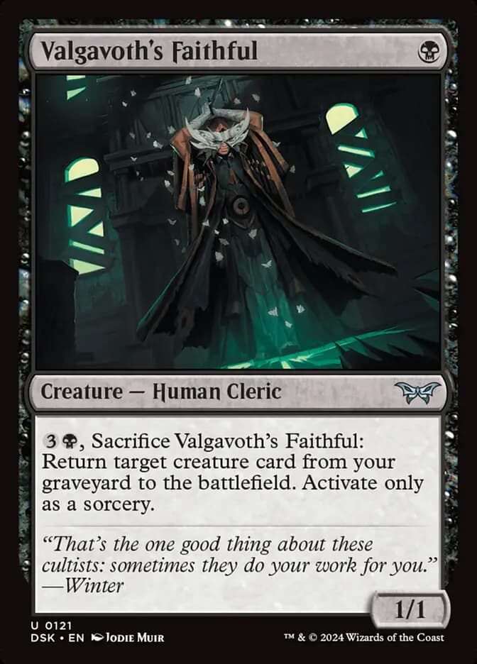 Card image of Valgavoth's Faithful