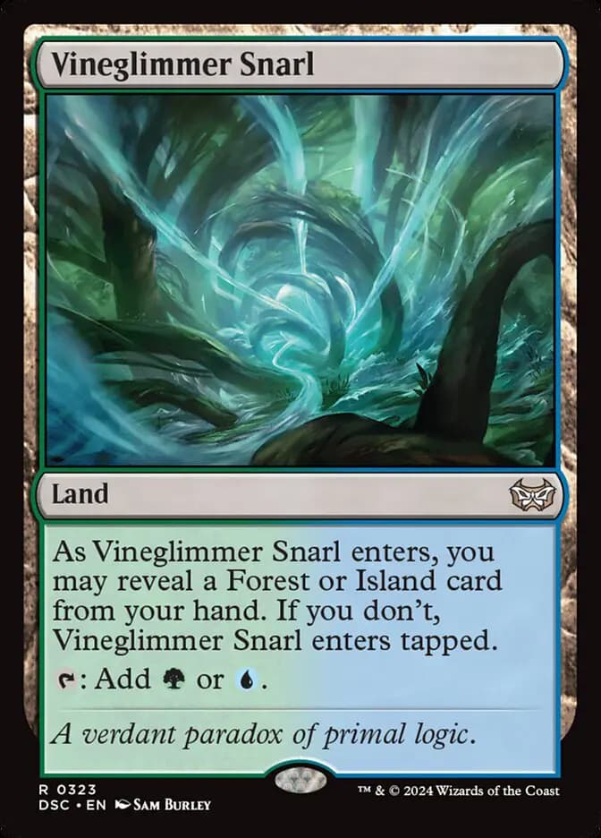 Card image of Vineglimmer Snarl