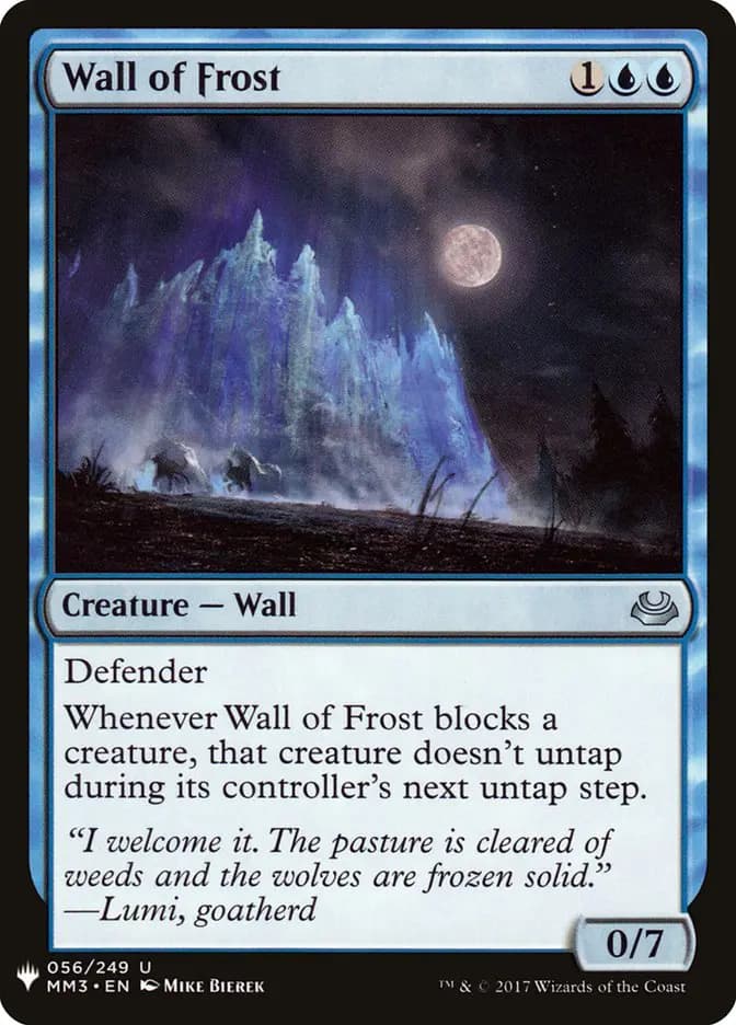 Card image of Wall of Frost