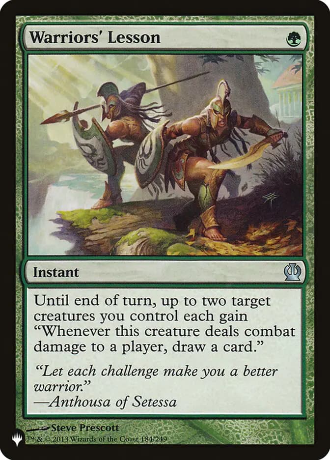 Card image of Warriors' Lesson