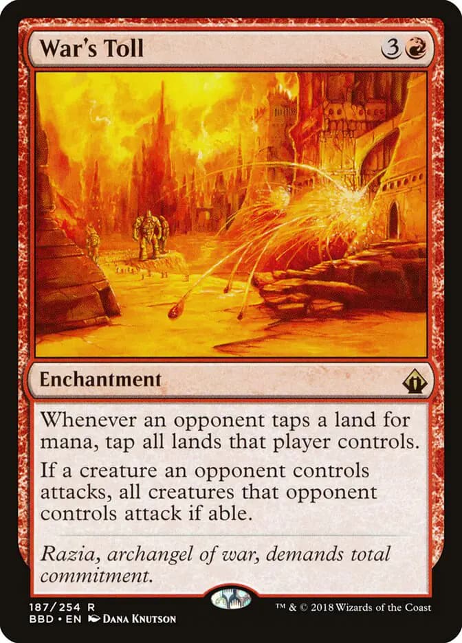 Card image of War's Toll