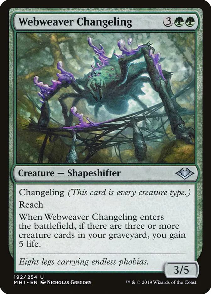 Card image of Webweaver Changeling