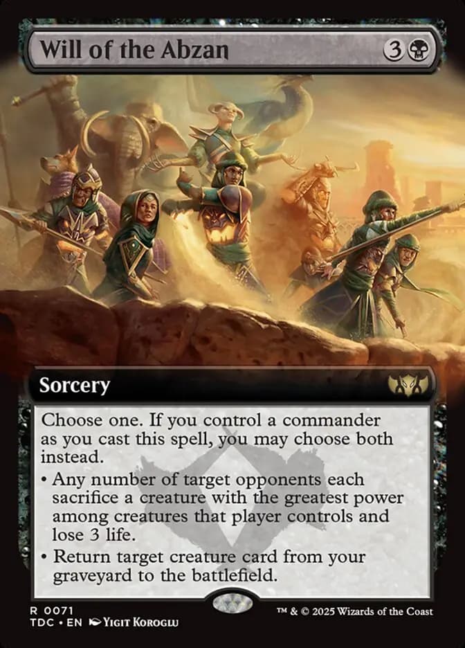 Card image of Will of the Abzan