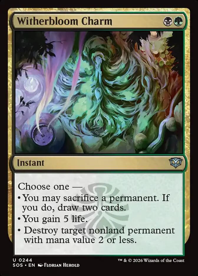 Card image of Witherbloom Charm