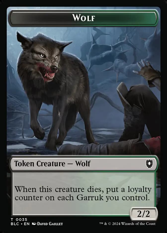 wolf cards mtg Wolf Token Print main image 0