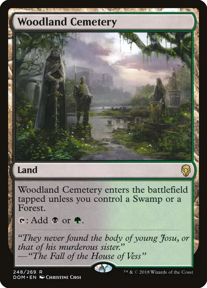 Card image of Woodland Cemetery