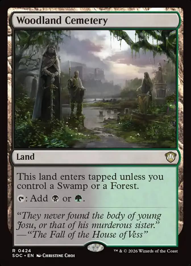 Card image of Woodland Cemetery