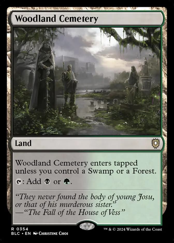 Card image of Woodland Cemetery