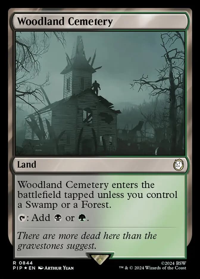 Card image of Woodland Cemetery