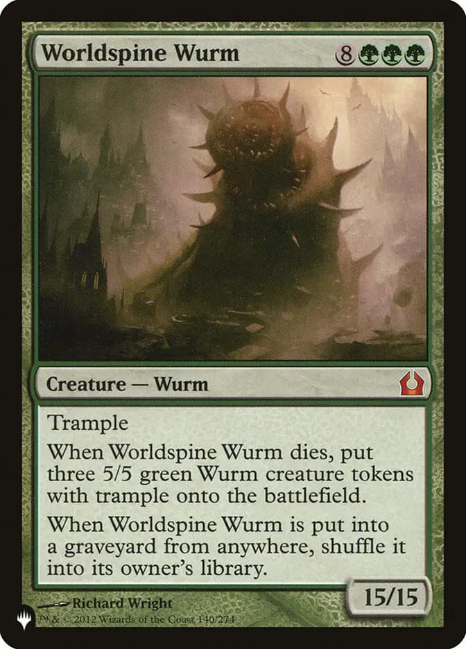 Card image of Worldspine Wurm