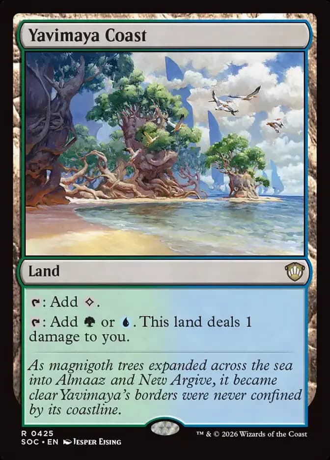 Card image of Yavimaya Coast