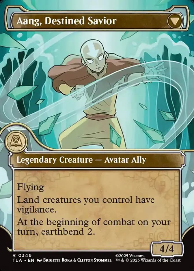 Card image of Aang, at the Crossroads / Aang, Destined Savior