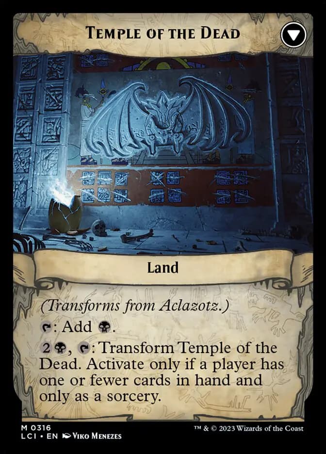 Card image of Aclazotz, Deepest Betrayal / Temple of the Dead
