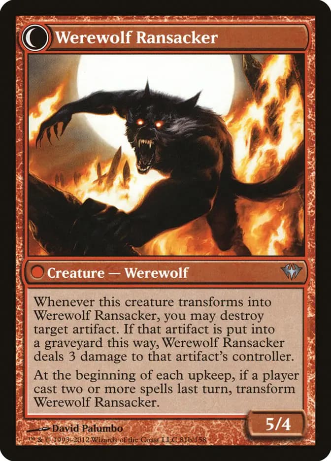 Card image of Afflicted Deserter / Werewolf Ransacker