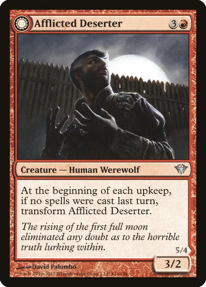 Card image of Afflicted Deserter / Werewolf Ransacker