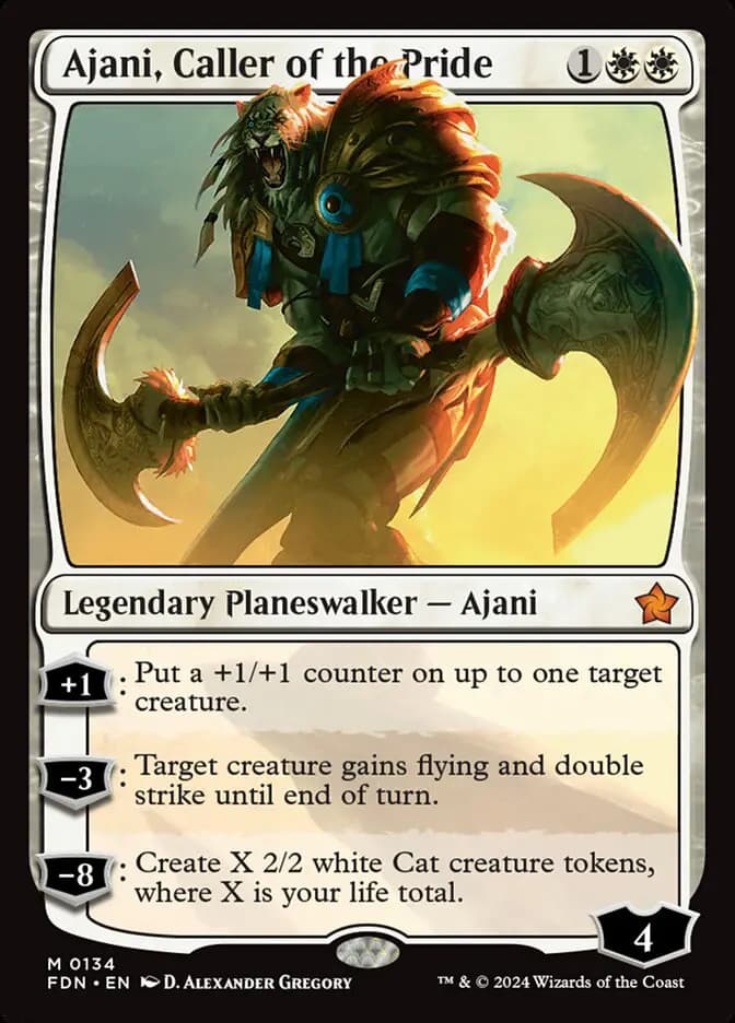 Card image of Ajani, Caller of the Pride
