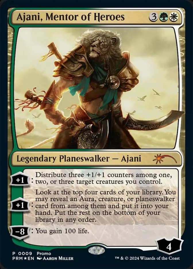 Card image of Ajani, Mentor of Heroes