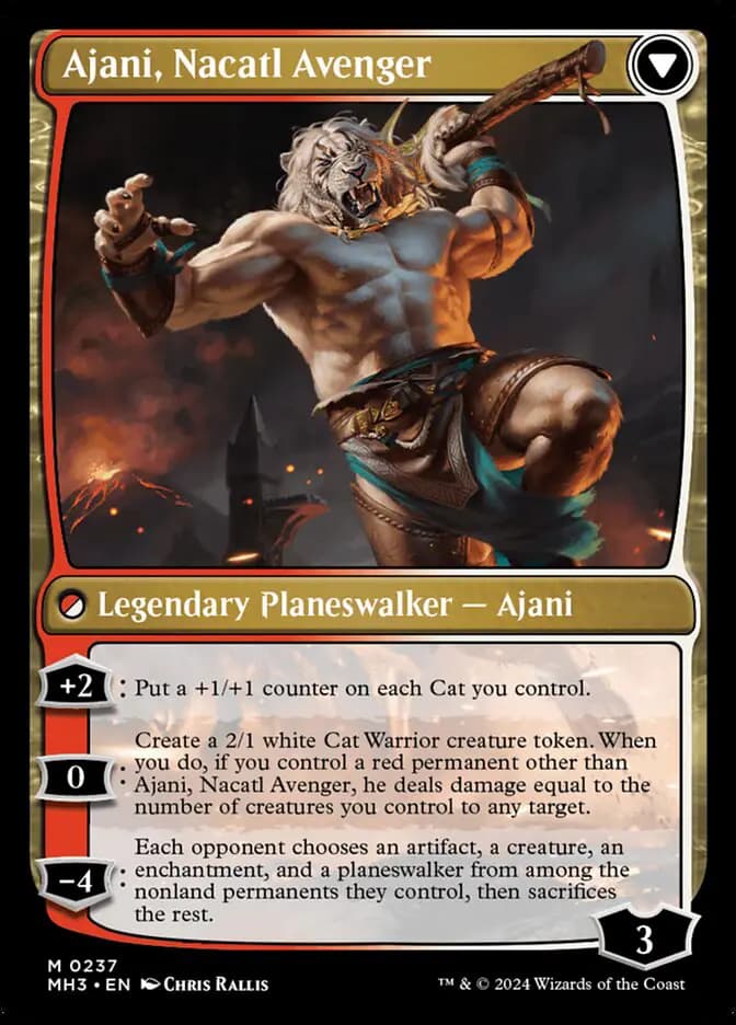Card image of Ajani, Nacatl Pariah / Ajani, Nacatl Avenger
