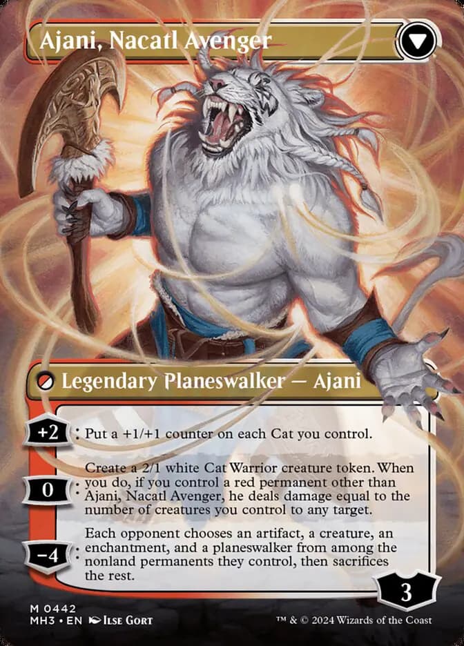 Card image of Ajani, Nacatl Pariah / Ajani, Nacatl Avenger