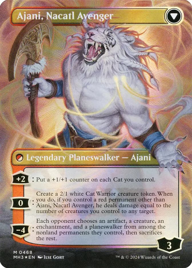 Card image of Ajani, Nacatl Pariah / Ajani, Nacatl Avenger