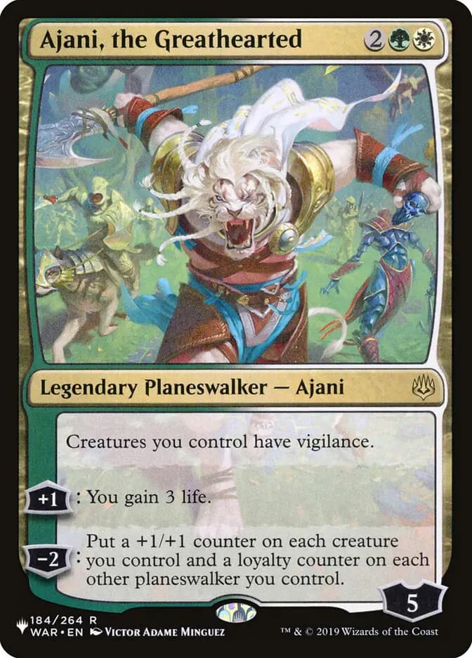 Card image of Ajani, the Greathearted