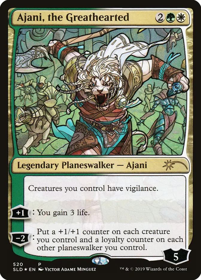 Card image of Ajani, the Greathearted