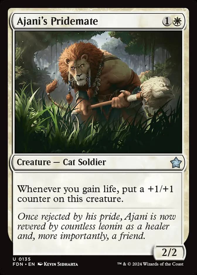 Card image of Ajani's Pridemate