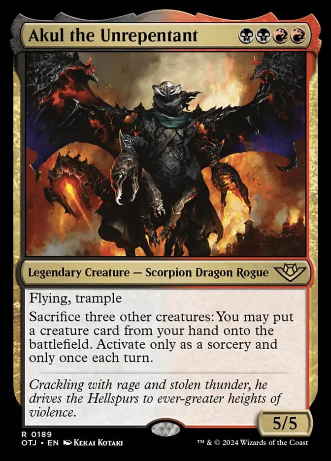 Card image of Akul the Unrepentant
