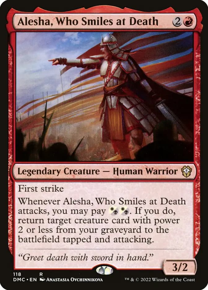 Card image of Alesha, Who Smiles at Death