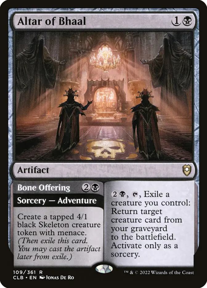 Card image of Altar of Bhaal / Bone Offering