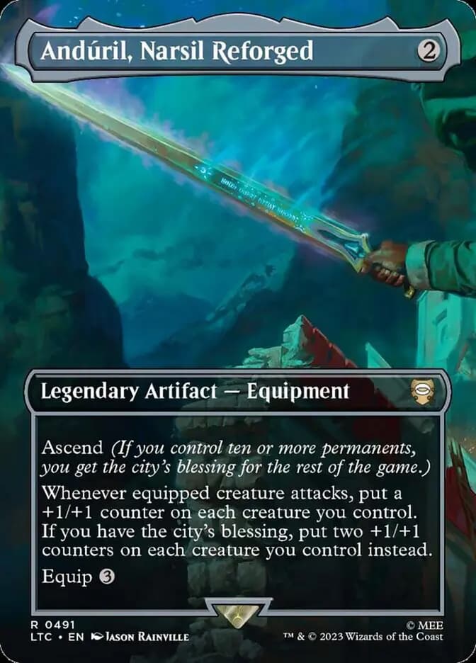 Card image of Andúril, Narsil Reforged