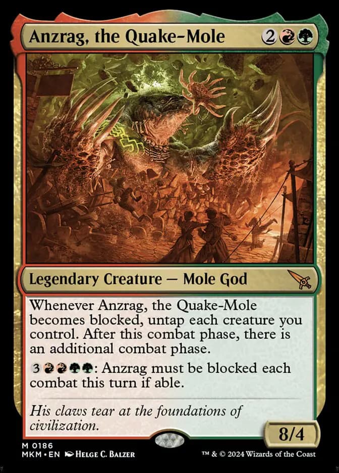 Card image of Anzrag, the Quake-Mole