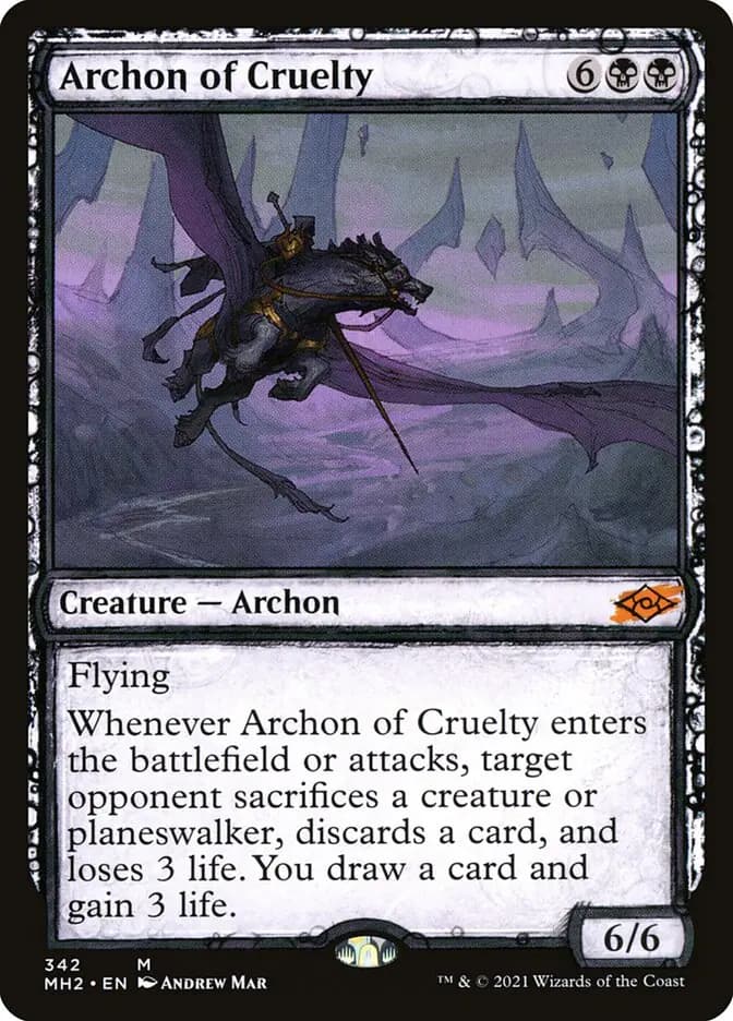 Card image of Archon of Cruelty