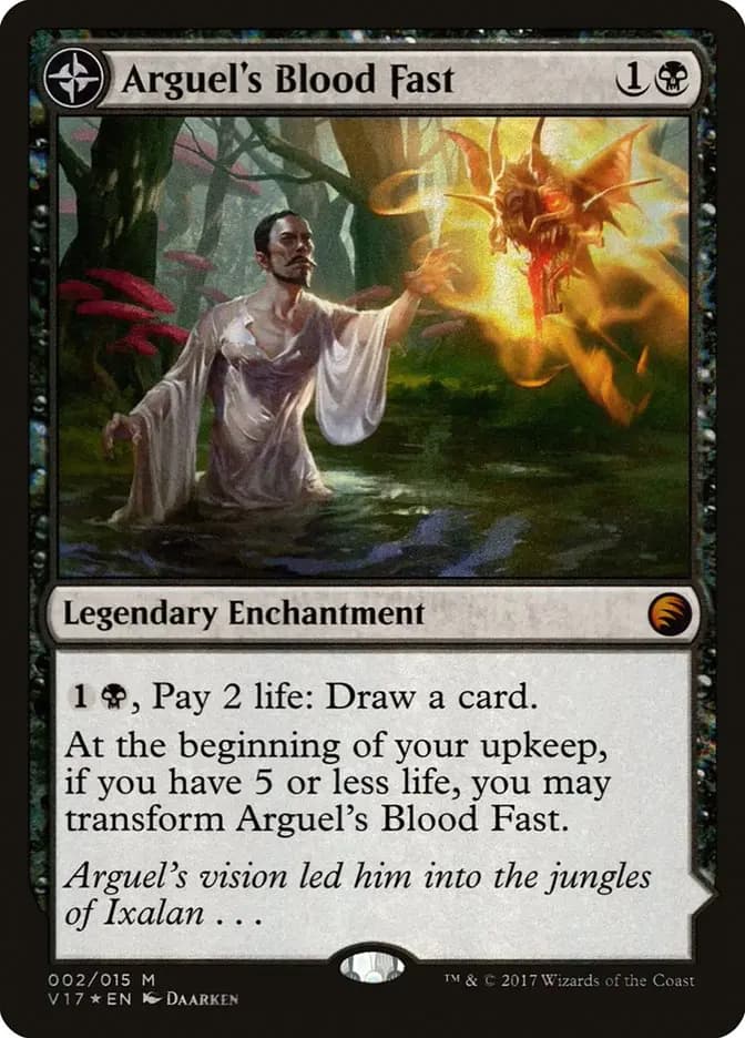 Card image of Arguel's Blood Fast / Temple of Aclazotz