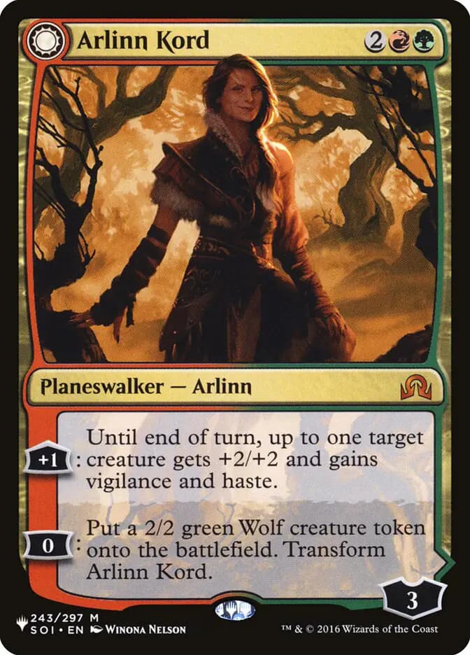 Card image of Arlinn Kord / Arlinn, Embraced by the Moon