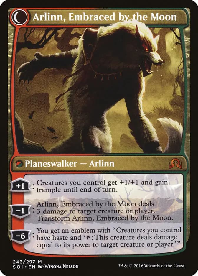 Card image of Arlinn Kord / Arlinn, Embraced by the Moon