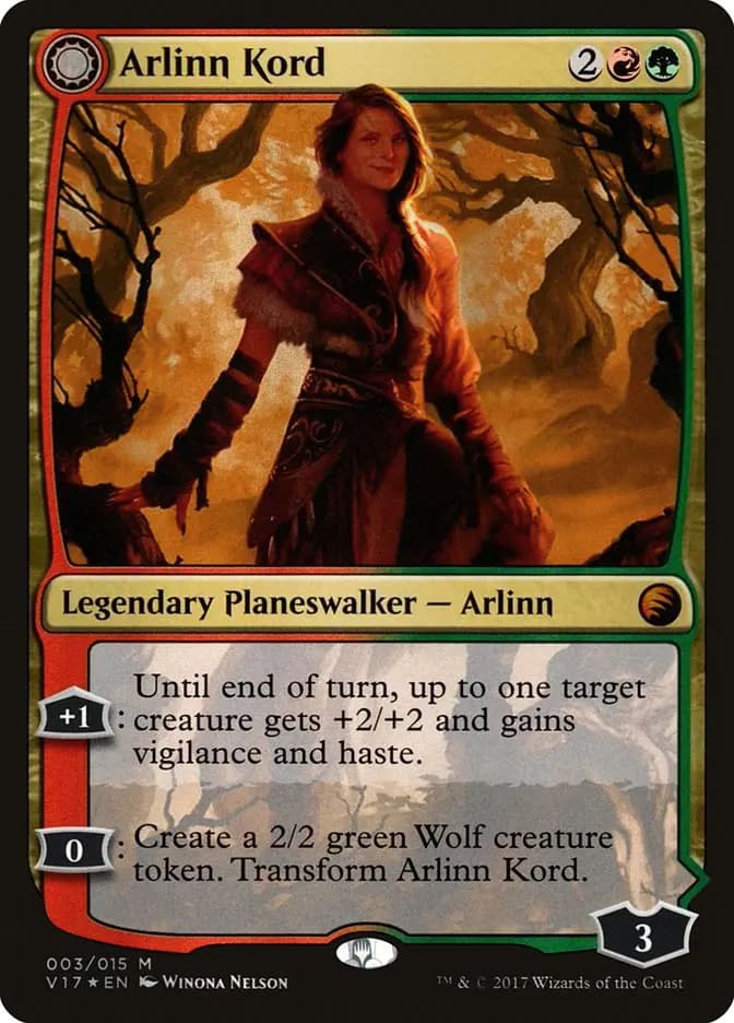 Card image of Arlinn Kord / Arlinn, Embraced by the Moon